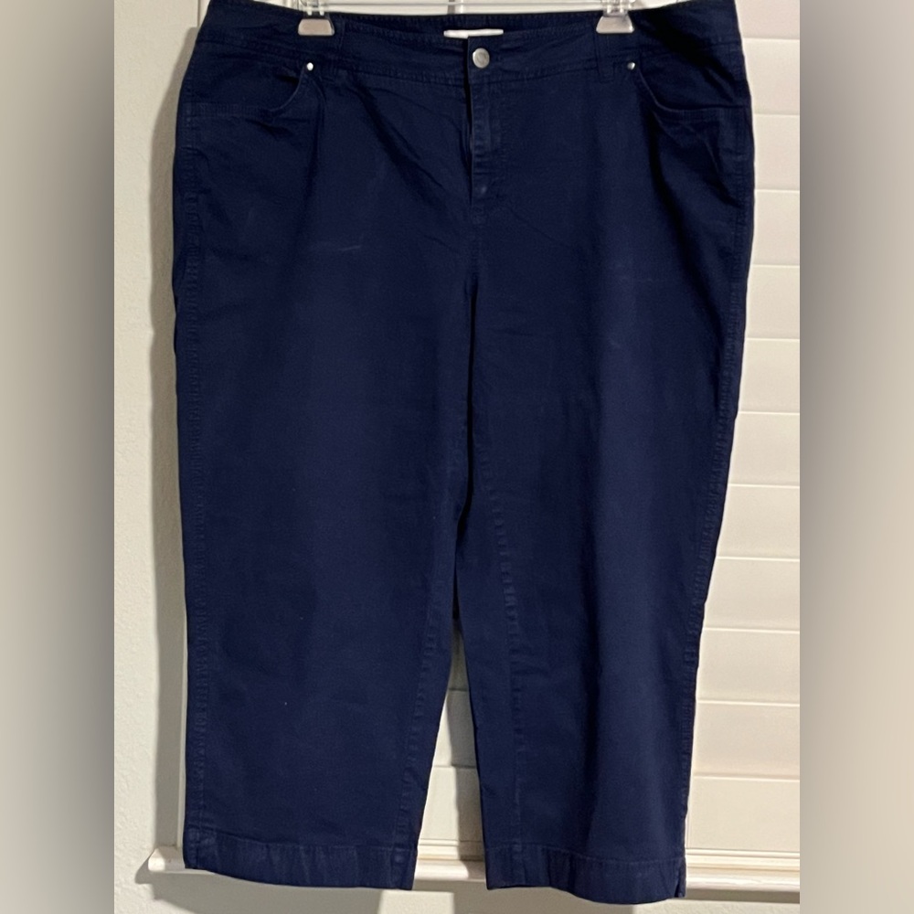 SEJOUR - Navy Blue Capri Pants